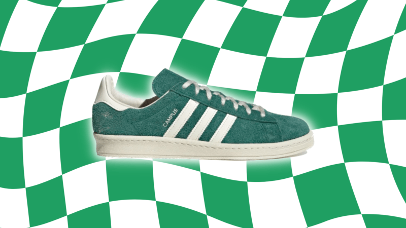 Adidas campus 80s in green and white.