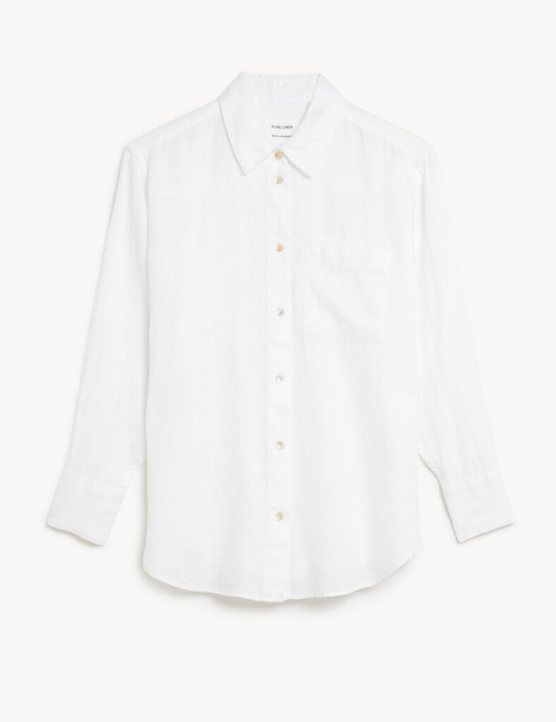 White oversized shirt for women.