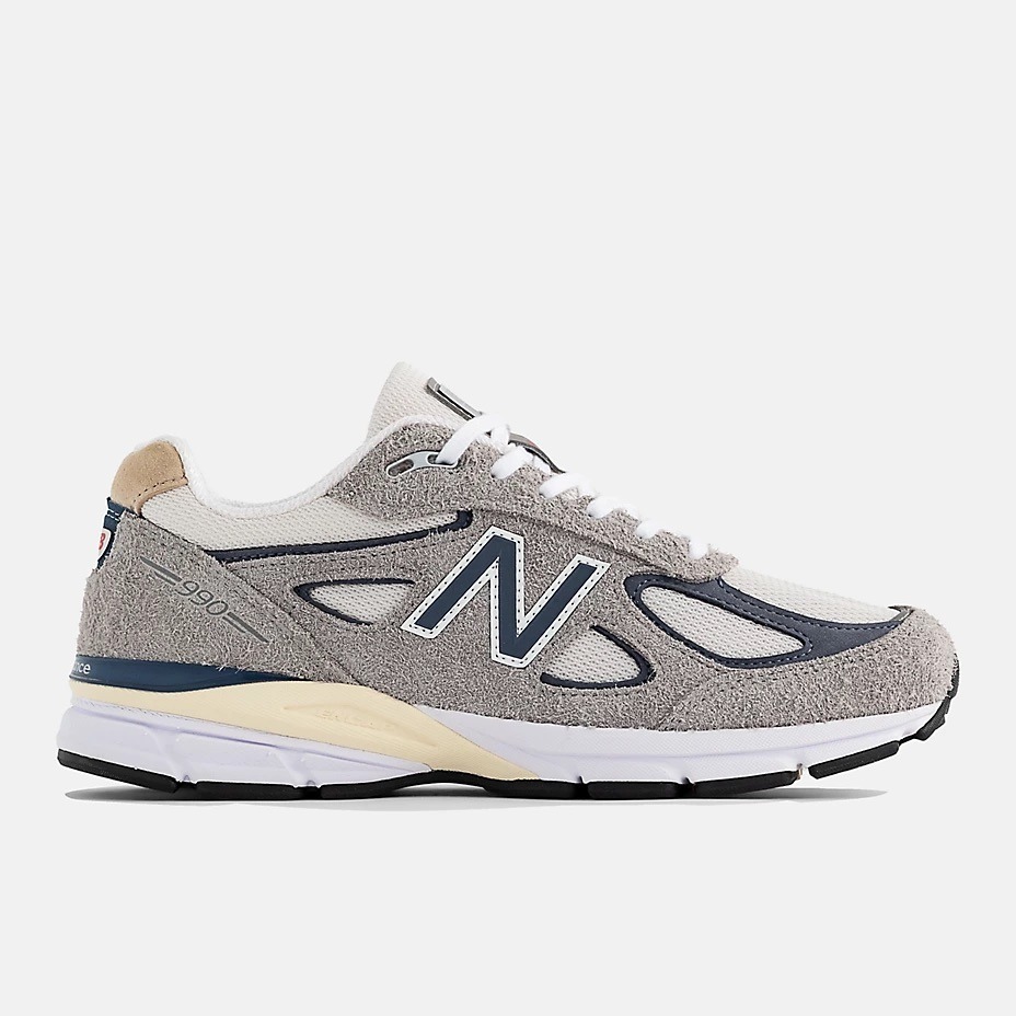 Made in USA 990v4 trainers by New Balance.