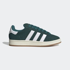 Green and white Adidas Campus 00s.