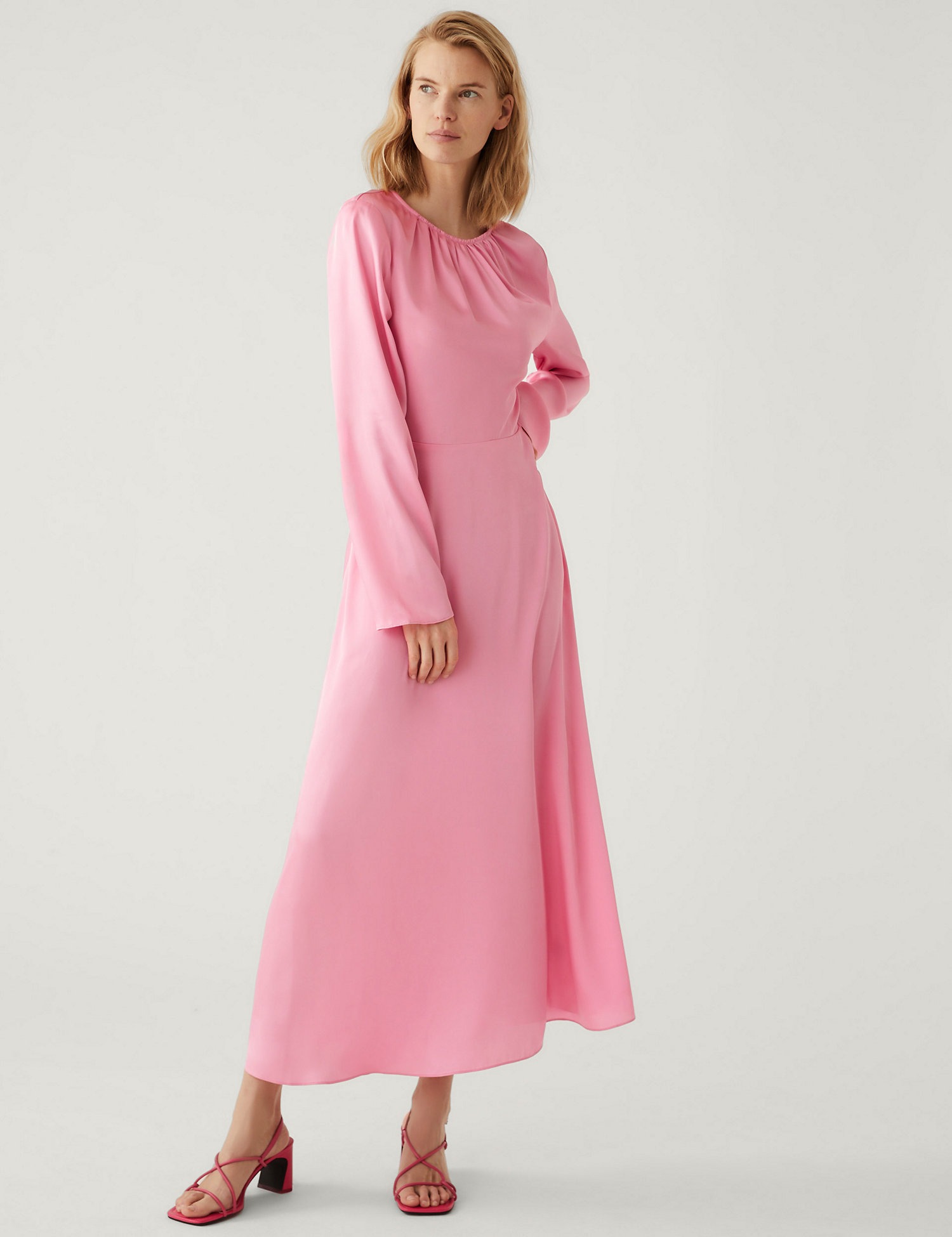 Pink midi dress from M&S