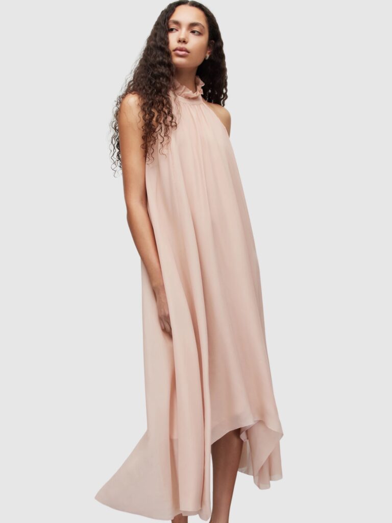 Soft pink maxi dress