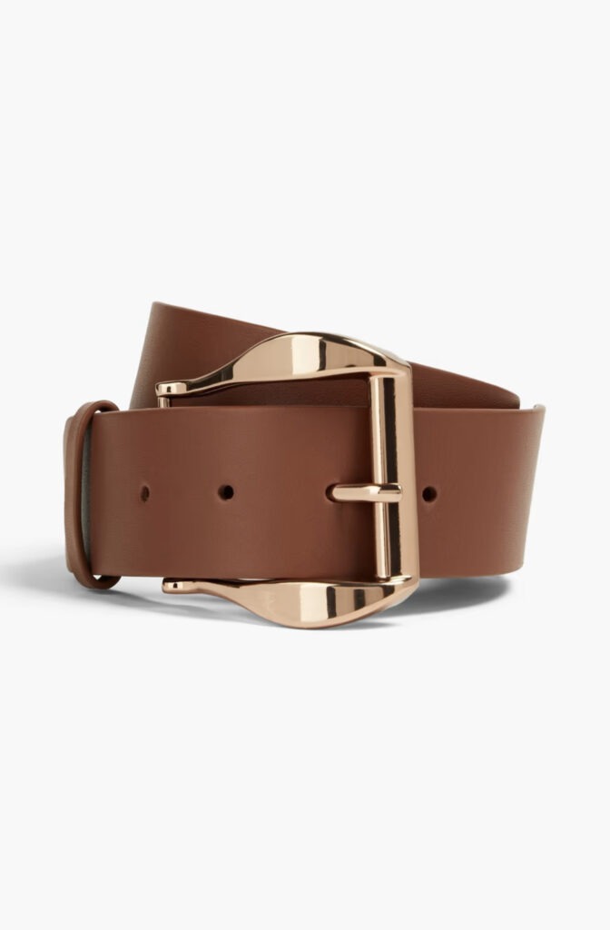 Brown leather ZIMMERMANN belt