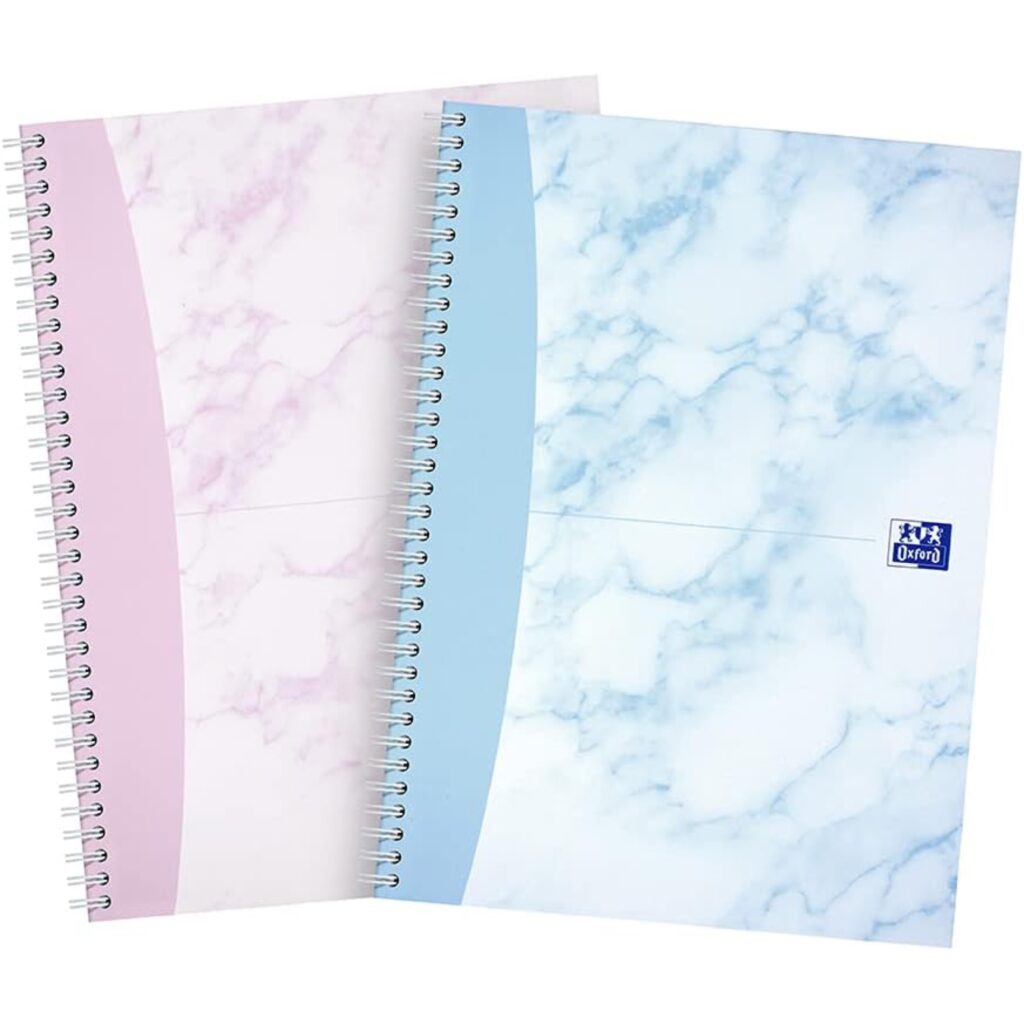 Study find: blue and pink notebooks