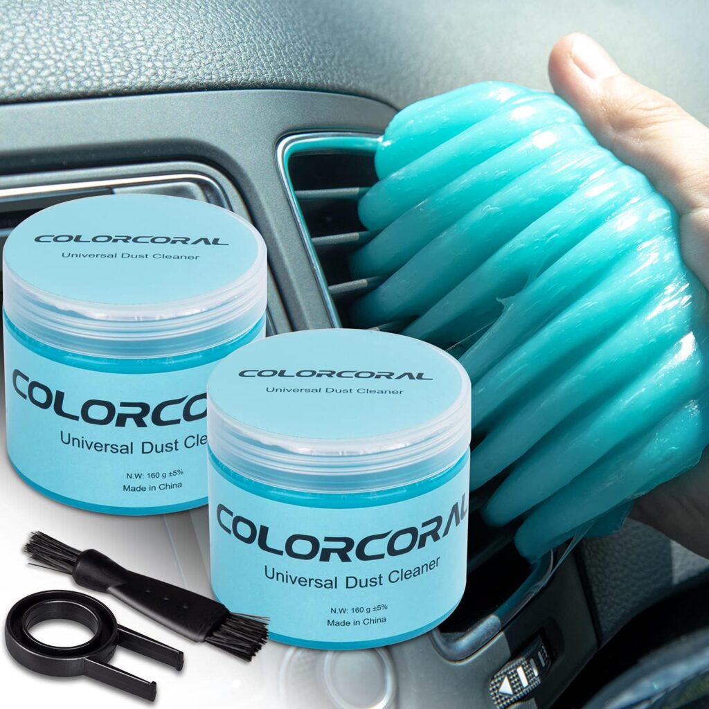Blue car cleaning gel