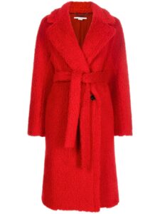 Designer red teddy winter coat