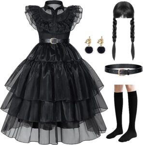 Halloween costume of the outfit Wednesday Addams wears in the viral dance scene