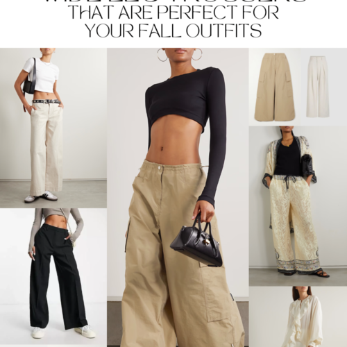 Best women’s wide leg tour sets in cream, white, black, grey, green and patterned