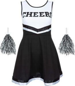Black and white cheerleader Halloween costume