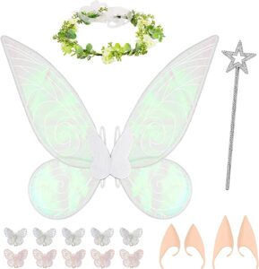 Fairy wings, wand and headband for Halloween costume
