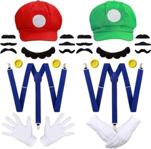 Mario and Luigi hats for duo Halloween costumes