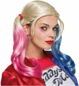 Wig for a Harley Quinn Halloween costume