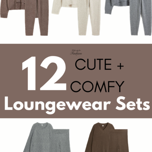Cute and comfy loungewear sets including knit jumpers and knit trousers
