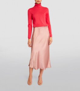 Pink silk skirt by Max Mara