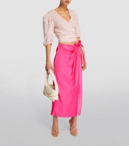 Bubblegum pink silk skirt