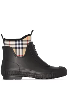 Burberry black rain boots