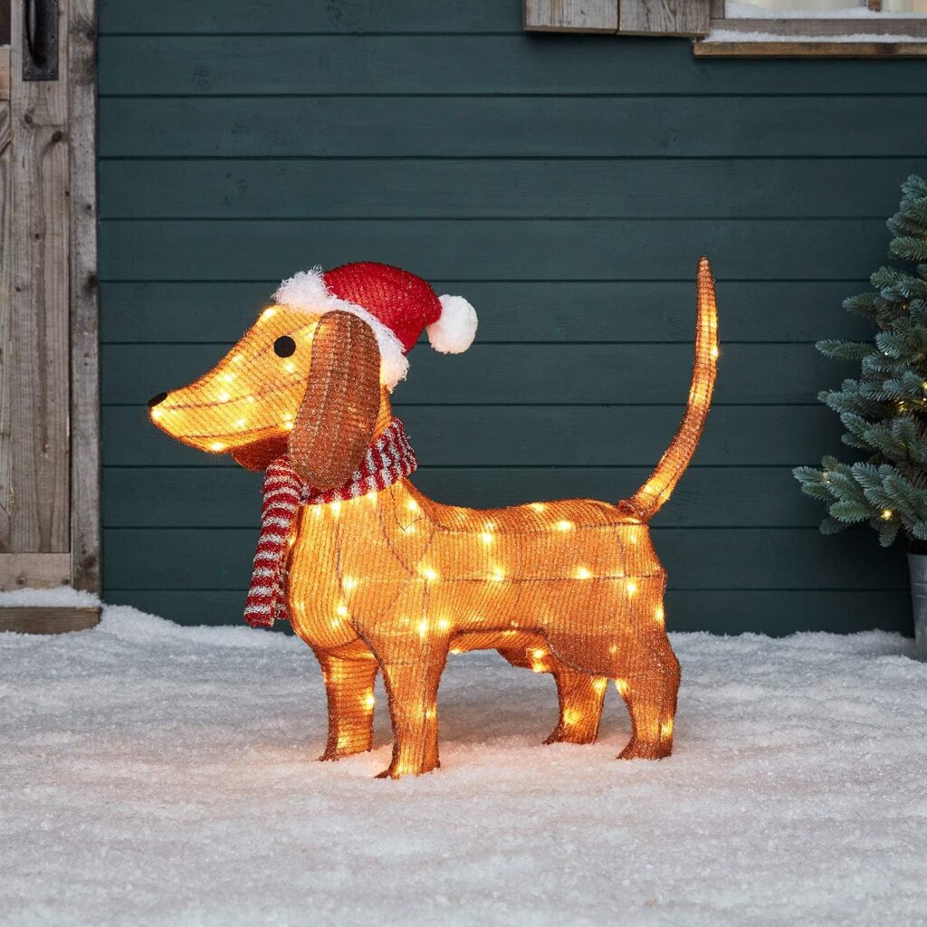 Light up Christmas dog