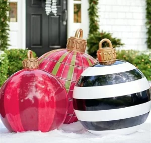 Inflatable giant Christmas baubles