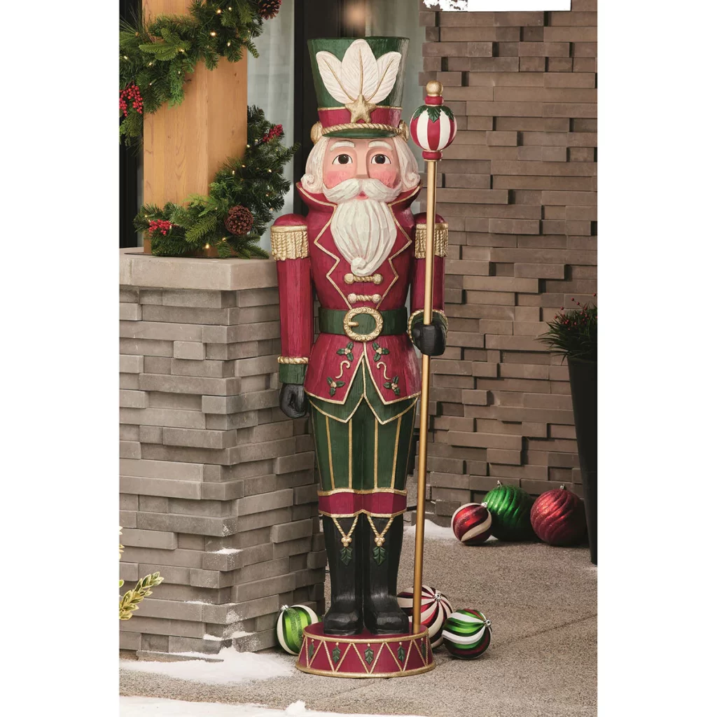 Six foot tall nutcracker for front of house