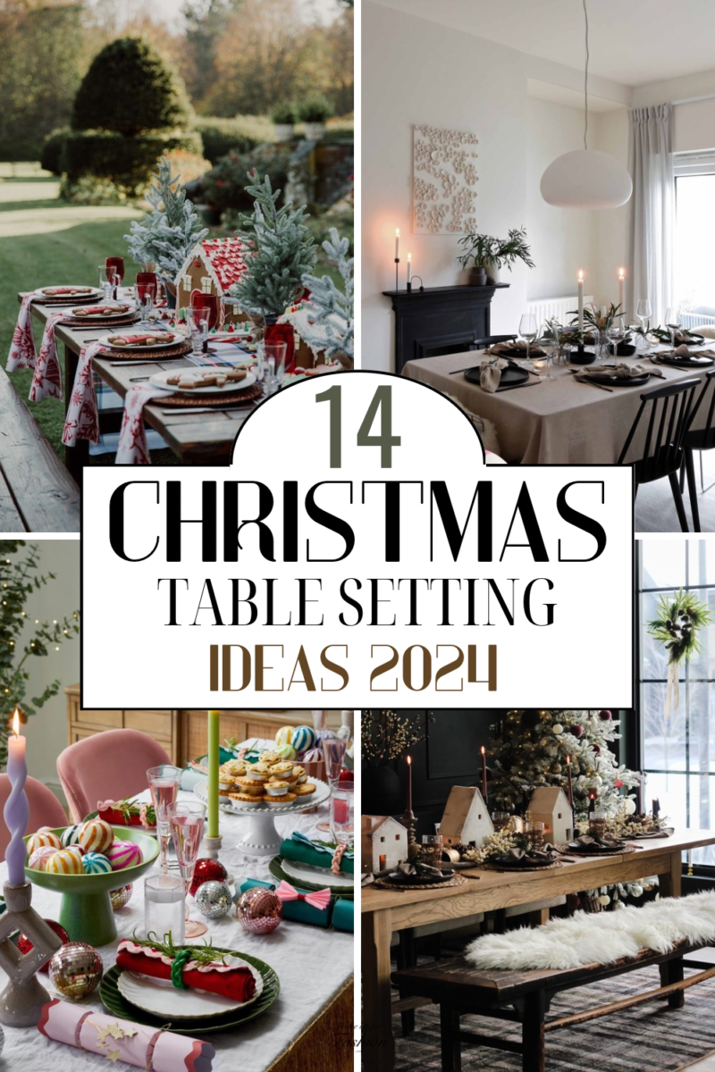 Christmas table setting ideas for Christmas 2024.