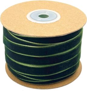 Green velvet ribbon