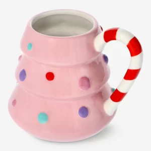 Pink Christmas tree mug