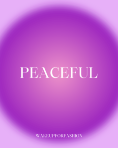 “Peaceful” affirmation