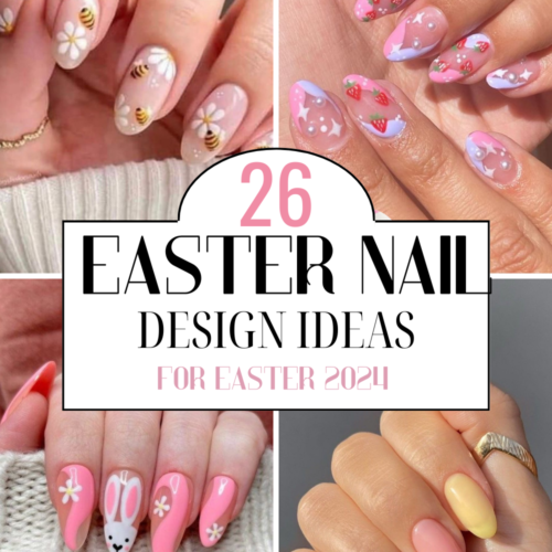 Easter nail design ideas including bunny, pastel and bee nails