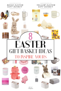 Collection of Easter gift baskets with Easter gift ideas