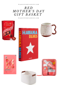 Mother’s Day basket with red gift ideas
