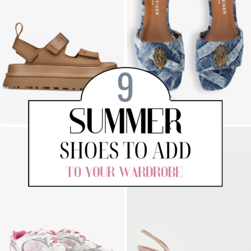 Collection of women’s summer shoes including heels, trainers and sandals.