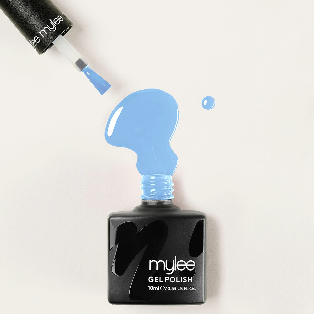 Sky blue nail polish by Mylee
