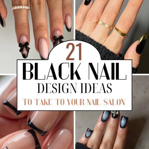 Black nail design ideas to get done at your nail salon.