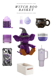 Purple boo basket to inspire a Halloween gift basket