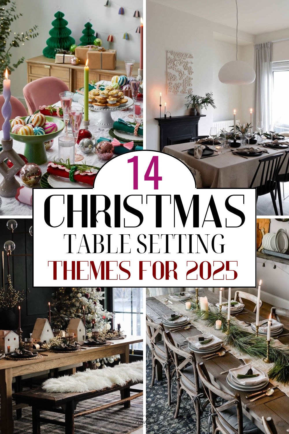 Christmas table setting themes