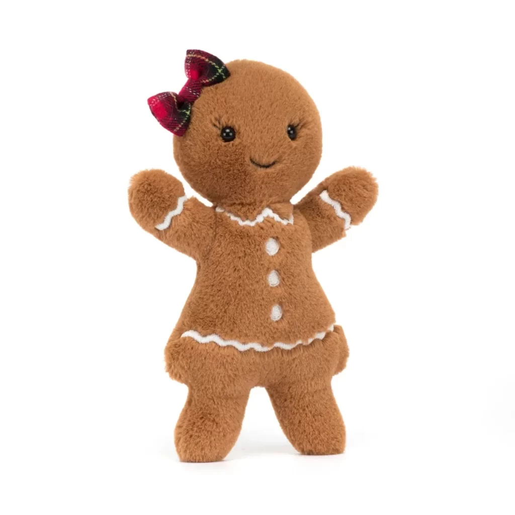 Gingerbread teddy with bow by Jellycat