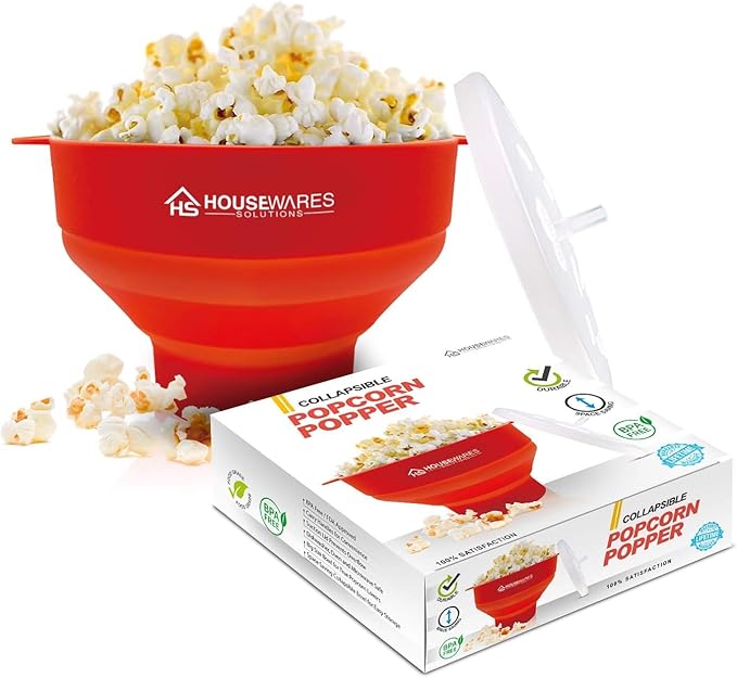 Red popcorn maker bowl