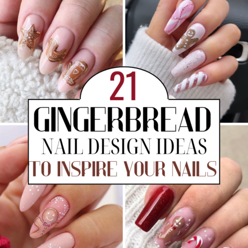 21 Cute Gingerbread Nail Designs To Get Done At Your Nail Salon