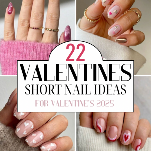 Short Valentine’s nail designs