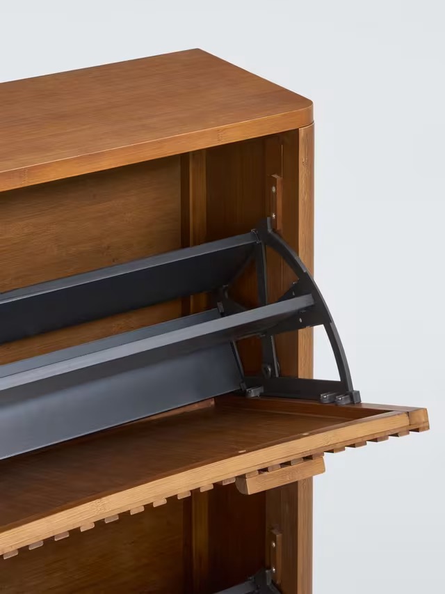 Bamboo shoe shelf