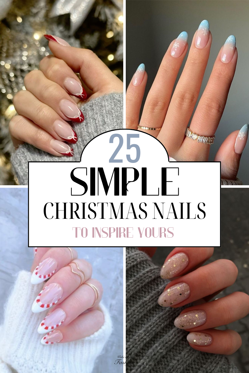simple Christmas nail designs