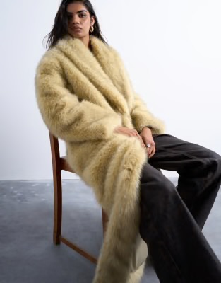 Long oversized shawl coat