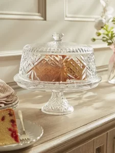 Vintage Style Covered Cake Stand