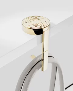 yellow gold bag holder