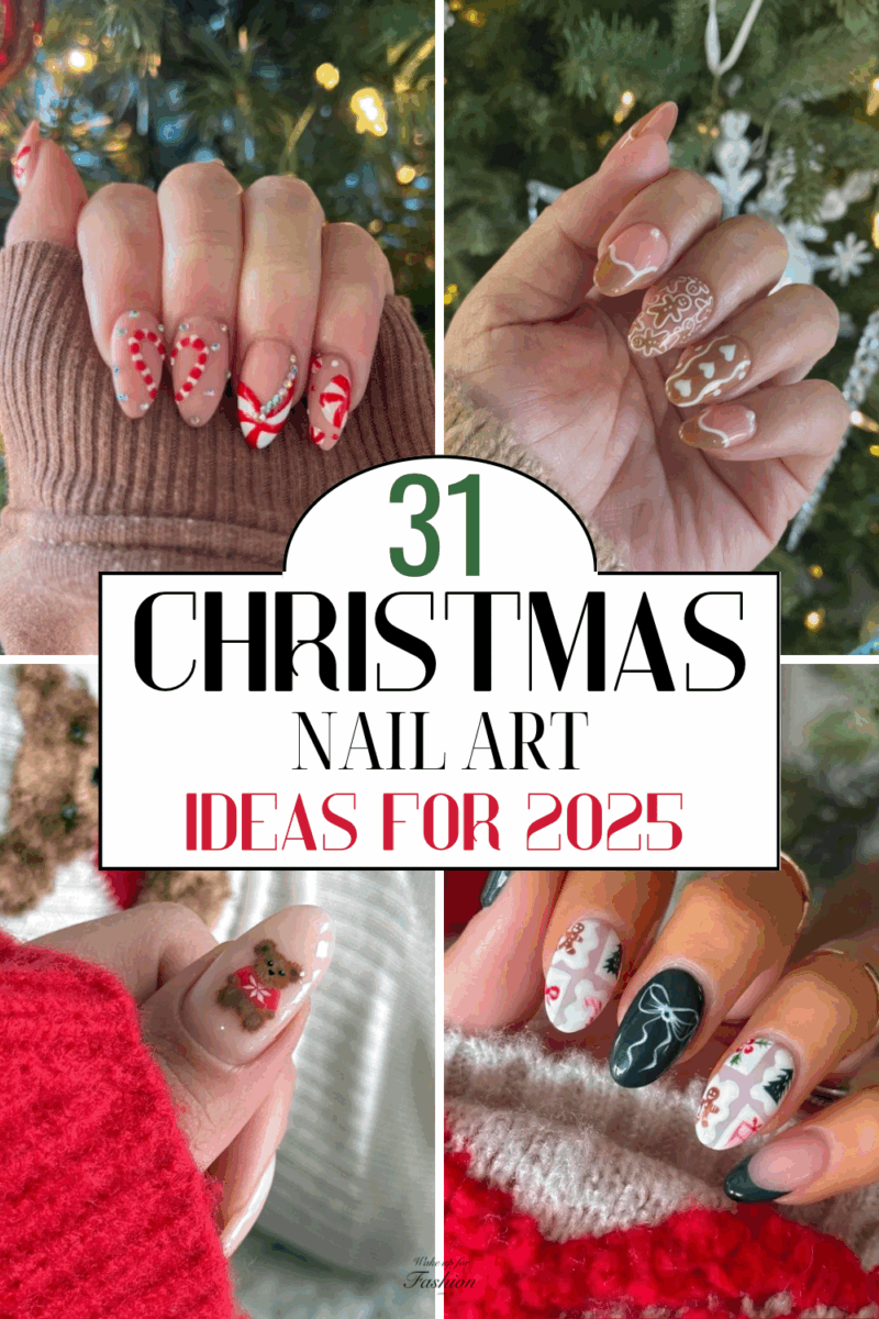 Christmas nail art ideas for Christmas 2025.