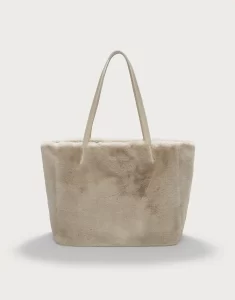 The White Company Recycled Faux Fur Shopper Bag