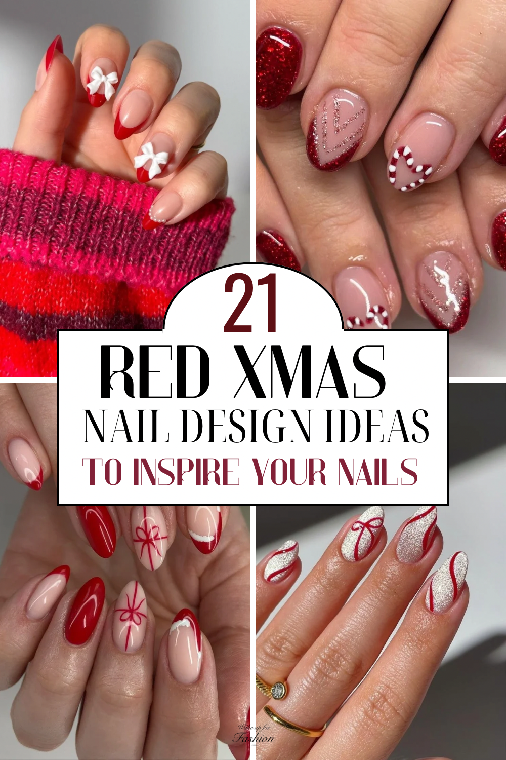 21 Red Christmas Nail Designs To Get Done At Your Nail Salon