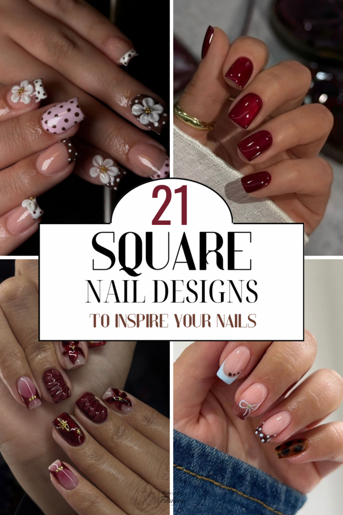 Square nail designs