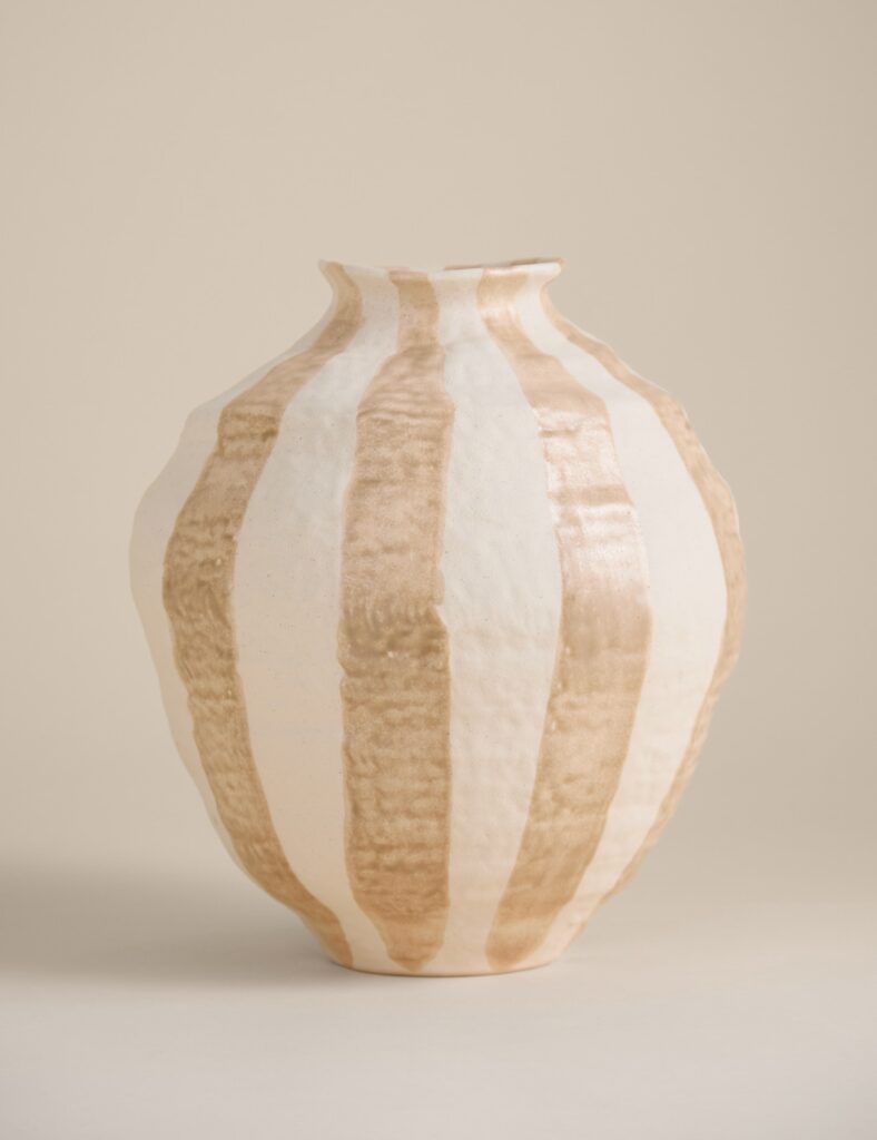 Striped Ceramic Vase